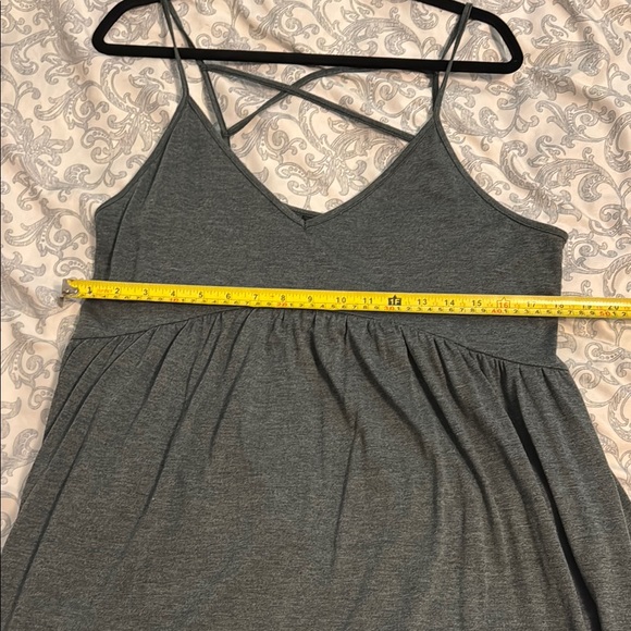 SHEIN Gray Sleeveless Mini Sundress - Picture 4 of 5
